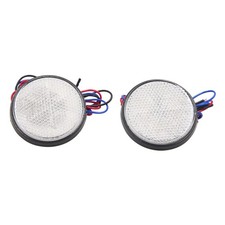 2pc Lampe blanche rond