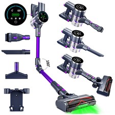 Aspirateur Balai Sans Fil À Main Sans Sac 550W Tapis Sol Dur Autonomie 60 min