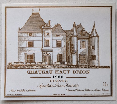 étiquette château haut - Étiquette, brion