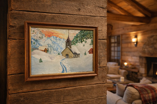 Tableau ancien paysage - , de