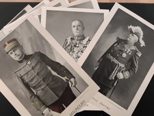 Lot de portraits de peronnages historiques Première Guerre Mondiale WW1