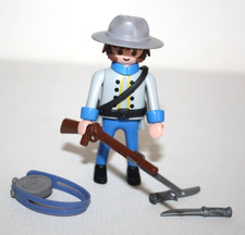 PLAYMOBIL 4622 SPECIAL SOLDAT SUDISTE CONFEDERE AVEC FUSIL ET GOURDE WESTERN