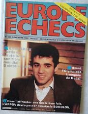 REVUE EUROPE ECHECS - n°335- Boris GOULKO - Maia TCHIBOURDANITZE - novembre 1986