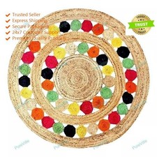 Tapis de jute tissé à la