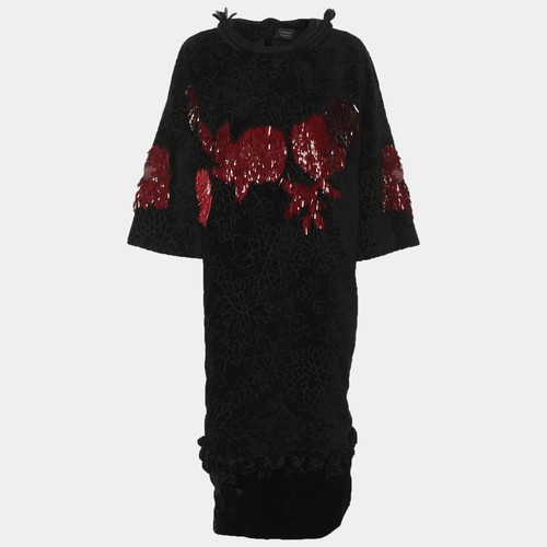 Robe lanvin noire ornée - ornée, de