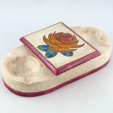 BOITE CENDRIER Ancien EMAUX DE