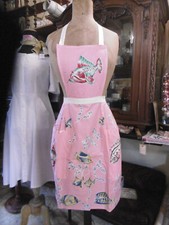 Tablier femme 1950 poissons