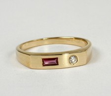 Bague, Rubis En Taille