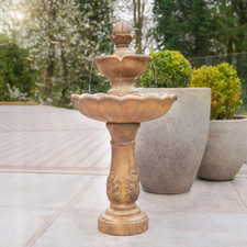 Solaire Et Batterie Hybride Puissance Kingsbury Niveaux Extérieur Eau Fontaine