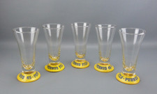 Lot de 5 verres PERNOD FILS 45 années 50-60's, pieds déformés ! Bistrot.