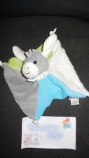 doudou plat âne blanc gris bleu vert STERNTALER