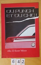 ALFA ROMEO 33 BOXER VELOCE 95 ch Série spéciale Prospectus 4 pages Fr 4/1986