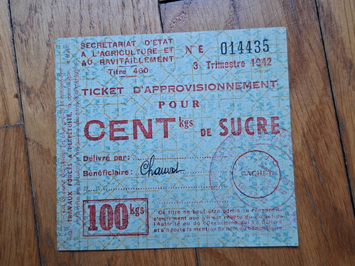 Rationnement ticket - rationnement,