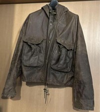 Filson Huilé Pêche Veste Kaki Coton Taille L Utilisé De Japon