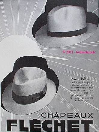 Publicite chapeaux flechet - publicite,