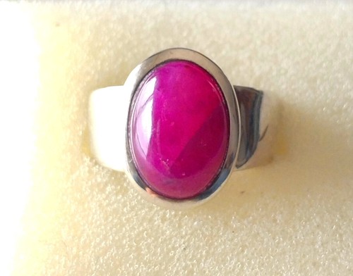 Bague rubis sur argent - en,