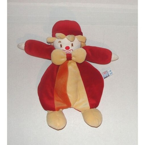Doudou clown rouge - clown, orange