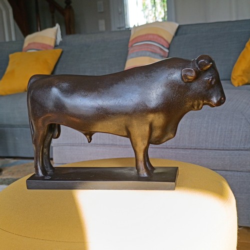 Sculpture taureau pompon - sculpture,