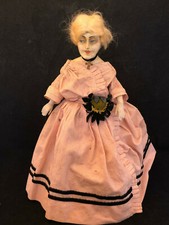 Poupée de Mode Tête de Cire Main en Biscuit Antique French DOLL VERS 1930