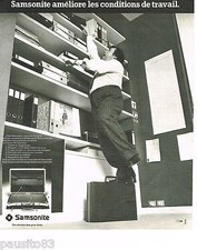 PUBLICITE ADVERTISING 075  1977  SAMSONITE   valises bagages attaché-case