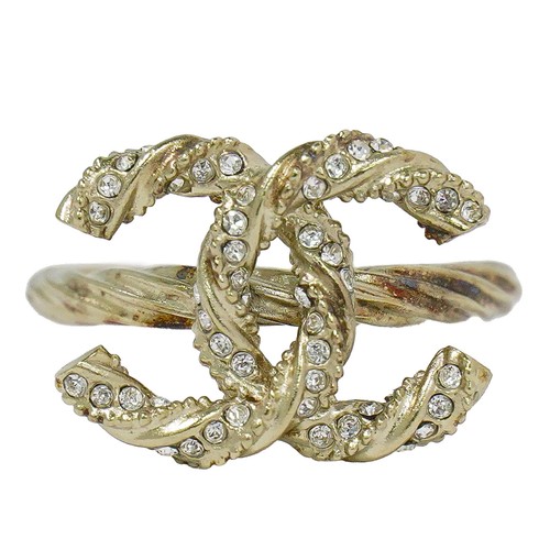 Bague chanel strass plaqué - cc,