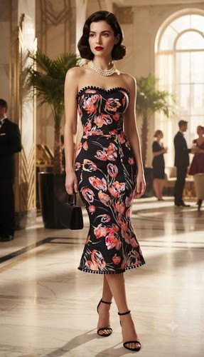 Robe midi bandeau imprimé - robe,