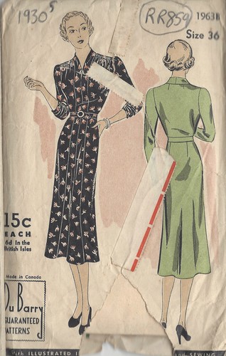 1930s vintage couture motif - 1930s,