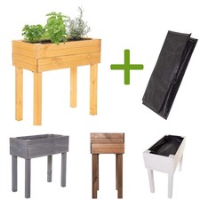 Bac À Fleurs En Bois Avec Tissu De Plantation Pour Cultiver Des Plantes