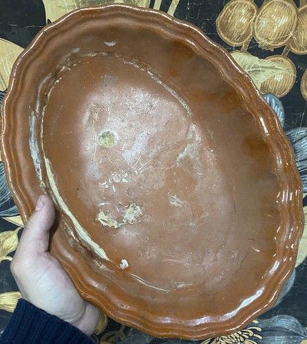 Plat ancien terre cuite usure - terre,