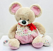 Mots d'Enfants doudou activité souris boule beige rose