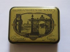 TRES JOLIE BOITE BERGAMOTES ANCIENNE PEU COURANTE Rémond Nancy vide