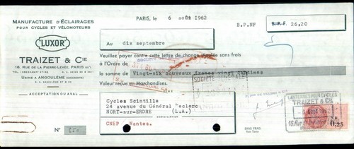 éclairage pour cycles traizet