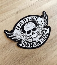 Patch XXL dorsal Skull HOG Harley Davidson Howners Group écusson 28.5 cmx19.5cm