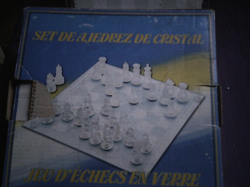 Jeu échec verre - d'échec, en