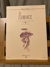 Gabriel Fauré Romance en La majeur opus 69 partition violoncelle piano ed. Leduc