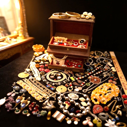122pc estate 14k 925 gems - 14k, vtg