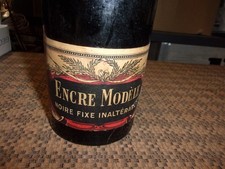 Ancienne Bouteille encre noire d ecole  30's 1 instituteur , certificat d etude