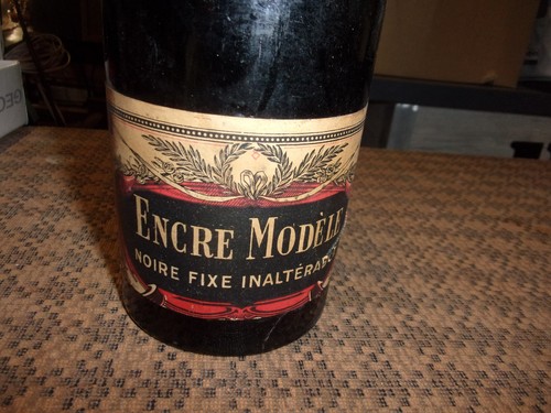 Ancienne bouteille encre noire - ancienne,