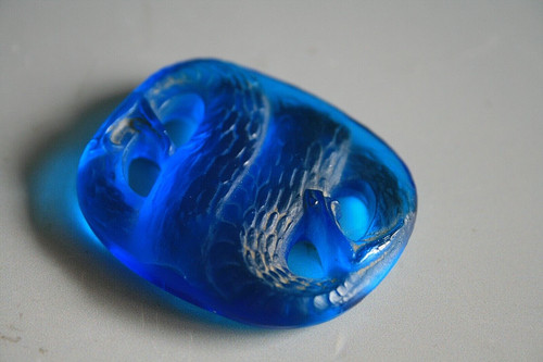 Pendentif verre bleu - verre,