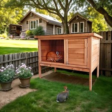 Clapier à lapin en bois