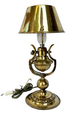 Lampe applique de marine vintage en laiton, ancien luminaire de bateau