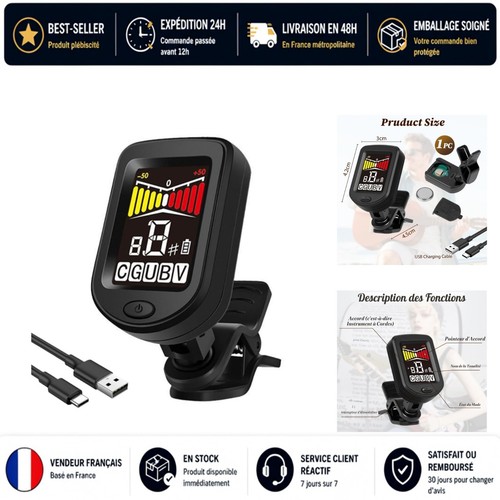 Amfun accordeur guitare à - accordeur,