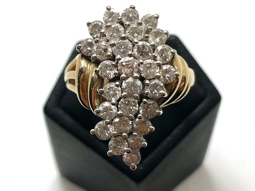 Bague rétro jaune 14ct - bague,