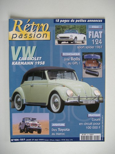Retropassion 104 cox - retropassion, vw