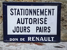 Plaque émaillée Vintage " Don de RENAULT " no Peugeot Citroen
