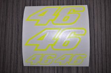 STICKERS FLUO PLANCHE N 46  VALENTINO ROSSI Moto GP ,vr46 autocollant moto FLUO