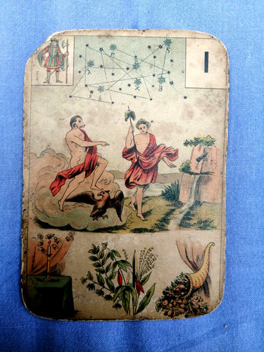 Ancienne carte tarot - carte, de
