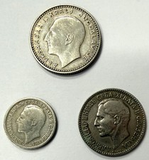 Lot 3 Pièces Serbie 🇷🇸 10 Dinars ( En Argent) 50 Pară Et 1 Dinar 1925 REF85869