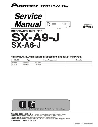 Service manuel instructions - service,