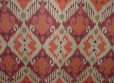 Boho Bégonia Ikat Mélange Lin Coton Rideau Tapisserie Coussin Store Usage Tissu